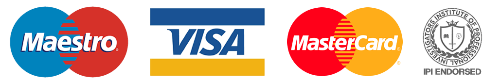 We take Visa, Master Card and Meastro