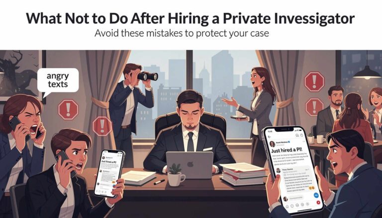What Not to Do After Hiring a Private Investigator