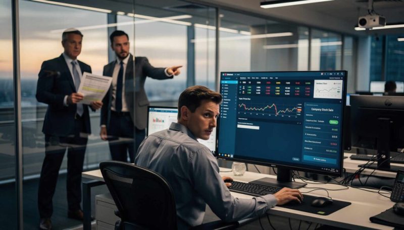 Suspect staff are selling company stock online