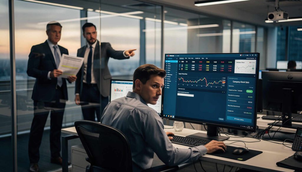 Suspect staff are selling company stock online