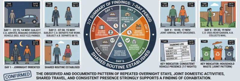 Seven Days of Surveillance Confirmed Cohabitation